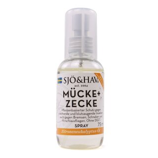 Sjö&Hav Mücke + Zecke Spray Pflanzbasiert 75 ml -