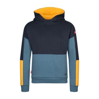 Trollkids Kids Rondane Sweater black/steel bue/mango