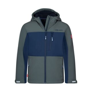 Trollkids Kids Bergsfjord Winter Softshelljacke, ivy/navy
