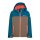 Trollkids Kids Telemark Jacket atlantic blue/mocca brown/glow orange