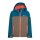 Trollkids Kids Telemark Jacket Regenjacke, atlantic blue/mocca brown/glow orange