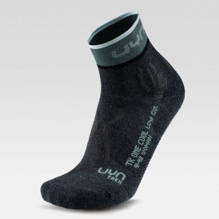 UYN Woman Trekking One Cool Low Cut Socks Anthracite/Balsam Green J969