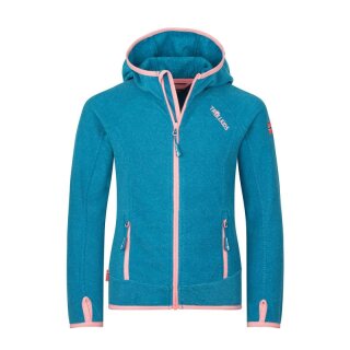 Trollkids Girls Sandefjord Jacket harbor blue/peony rose 130