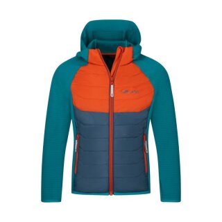 Trollkids Kids Sirdal Jacket Fleece-Hybridjacke, lake blue/bright orange