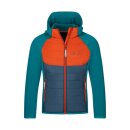 Trollkids Kids Sirdal Jacket Fleece-Hybridjacke, lake blue/bright orange