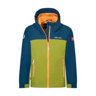 Trollkids Kids Telemark Jacket pear green/madeira blue/sahara sunset 360