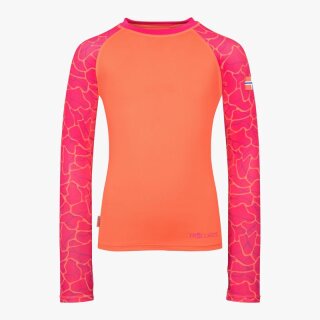 Trollkids Girls Haukland Badeshirt langarm, watermelon/bright pink