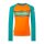 Trollkids Kids Haukland Badeshirt langarm, bright orange/lake blue 712