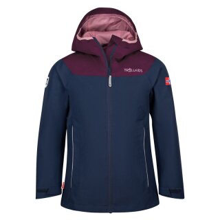 Trollkids Girls Bergen Jacket navy/plum/mauve