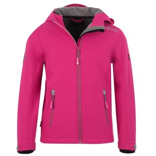Trollkids Girls Trollfjord Jacket Softshelljacke, magenta/grey