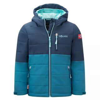 Trollkids Kids Hemsedal Snow Jacket XT Ski- Winterjacke,dark marine/mystic blue/arctic blue