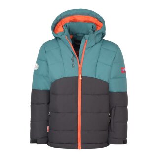 Trollkids Kids Gryllefjord Winterjacke, stormy blue/black/flame orange