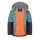 Trollkids Kids Gryllefjord Winterjacke, stormy blue/black/flame orange