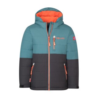 Trollkids Kids Hemsedal Snow Jacket XT Ski-Winterjacke, stormy blue/black/flame orange