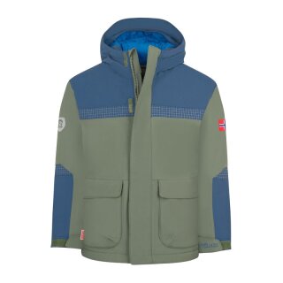 Trollkids Kids Finnmark Winterjacke XT,  ivy/mystic blue/electric blue