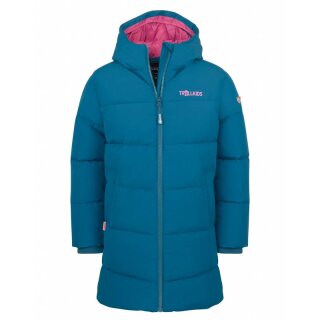Trollkids Girls Aurland Coat XT Wintermantel, madeira blue/bright berry