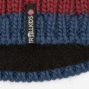 Trollkids Kids Hafjell Bobble Cap Bommelmütze, mystic blue/carmin red/flame orange