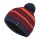 Trollkids Kids Hafjell Bobble Cap Bommelmütze, mystic blue/carmin red/flame orange