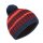 Trollkids Kids Hafjell Bobble Cap Bommelmütze, mystic blue/carmin red/flame orange