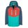 Trollkids Kids Nusfjord Jacket red clay/mystic blue/blue coral 423