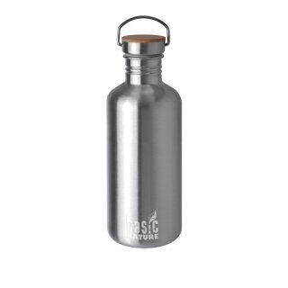 Origin Outdoors Trinkflasche Active Bambus Cap Edelstahl 1,2 L