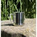 BasicNature Edelstahlbecher Space Safer Thermo  0,33 L Karabiner