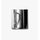 BasicNature Edelstahlbecher Space Safer Thermo  0,33 L Karabiner